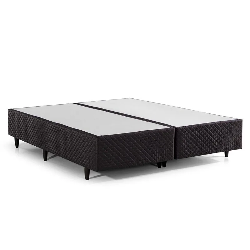 Base Cama Box Herval King Cardiff 39x193x203 Cm, Marrom - 192004