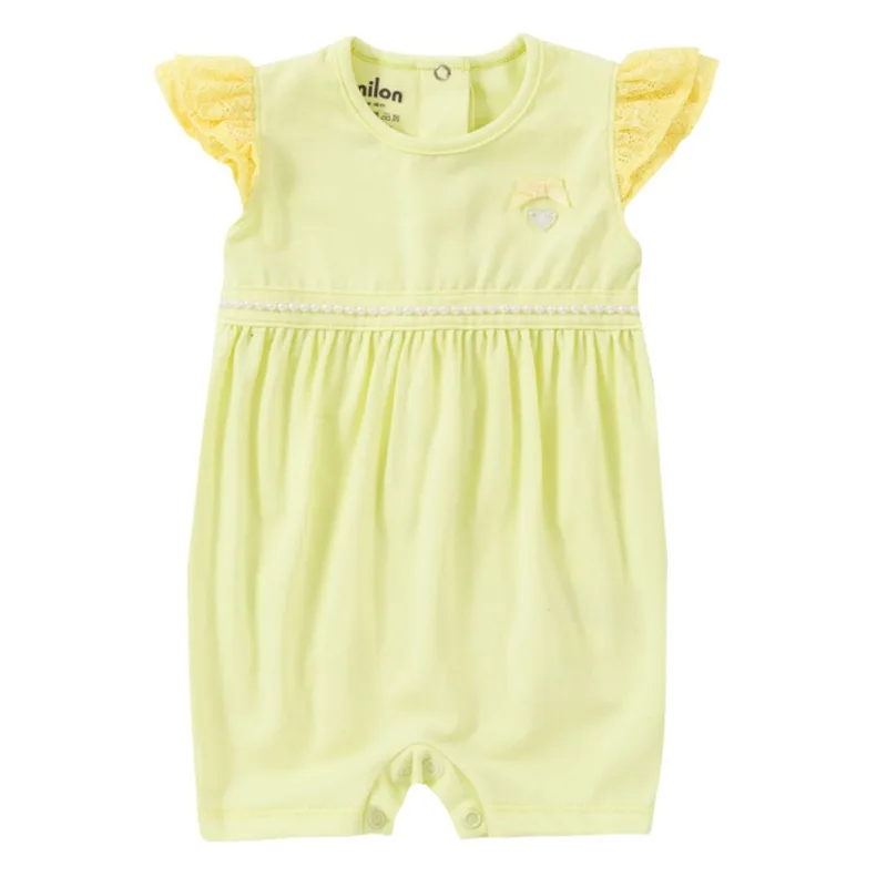Banho de sol bebê menina em cotton e renda M4077.70071.M