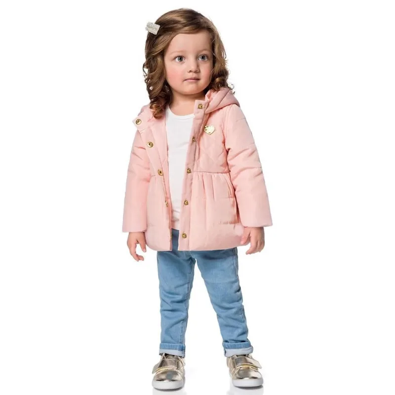 9737 jaqueta com botão feminino milon - Vermelho - G