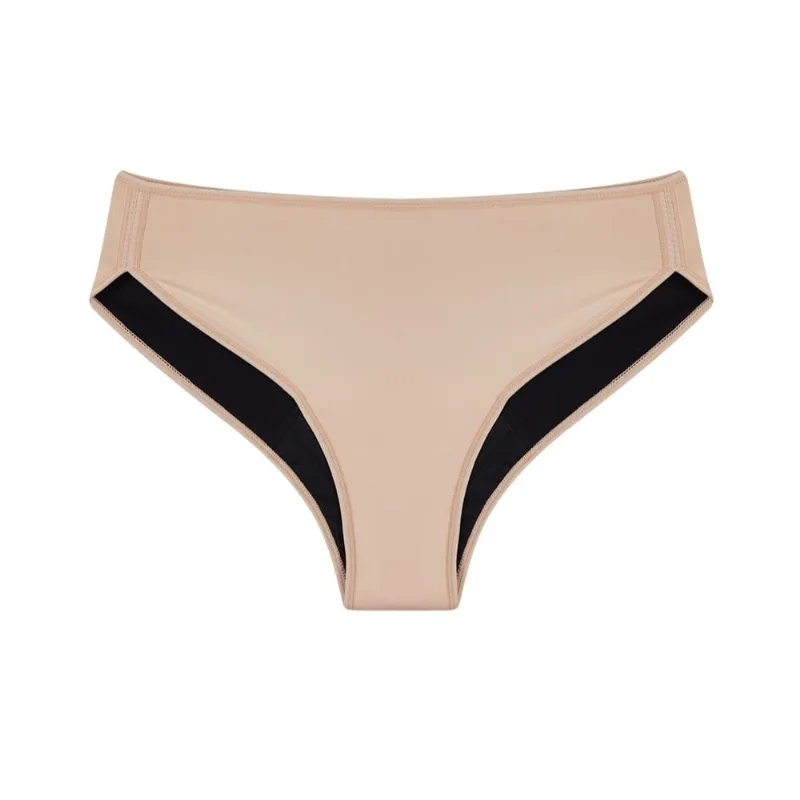 Calcinha Absorvente Boyshort Fluxo Int Cab39010 Bege Ballet/m