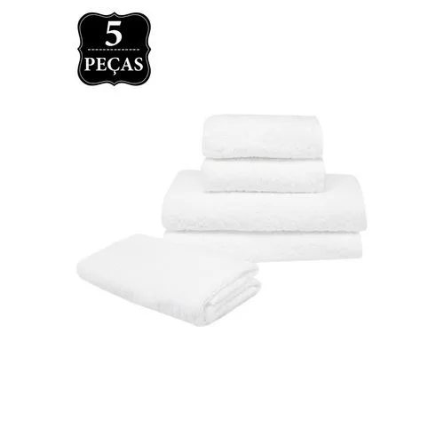 Jg.toalhas Buddemeyer 5pcs Caravana Cor 1011 - BUDDEMEYER - Higiene E Beleza