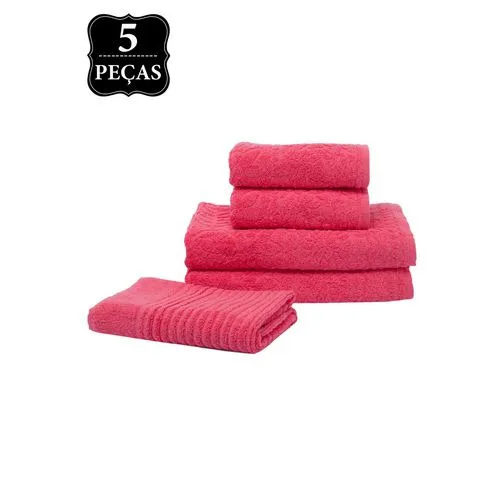 Jg.toalhas Buddemeyer 5pcs Caravana Cor 1361 - BUDDEMEYER - Higiene E Beleza