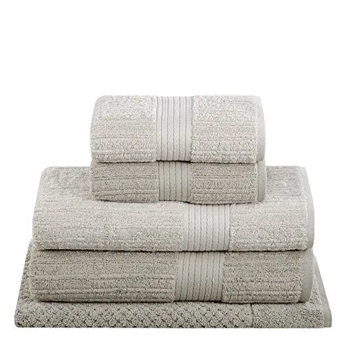 Jg.toalhas Buddemeyer 5pcs F.pent.canelado 1181 - BUDDEMEYER - Higiene E Beleza