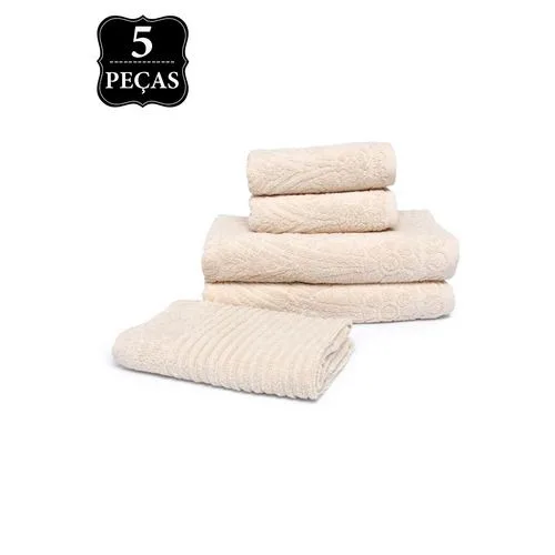 Jg.toalhas Buddemeyer 5pcs Classic Cor 1497 - BUDDEMEYER - Higiene E Beleza