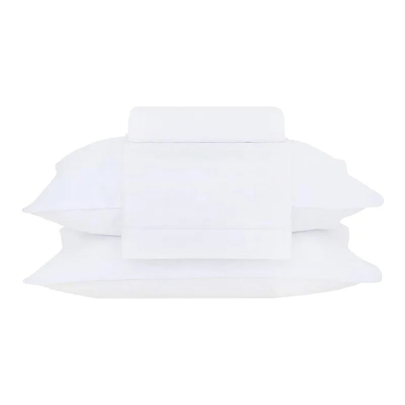 Jogo Cama Queen Basic Percalle Branco 1011 180 Fios Buddemeyer