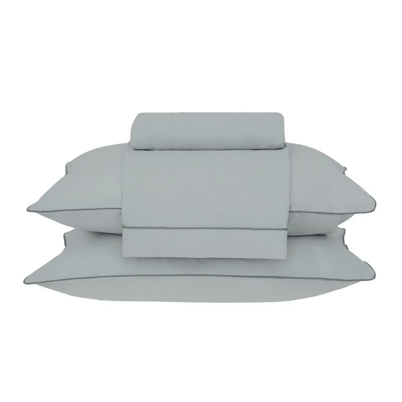 Jogo de Cama Casal Percal 180 Fios Buddemeyer Basic Percalle 100% Algodão Penteado Verde Fendi 4 peças - BUDDEMEYER