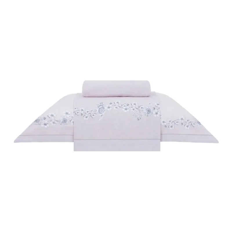Jogo de Cama Queen Percal 180 Fios Buddemeyer Cottage 100% Algodão Penteado Rosa 4 peças