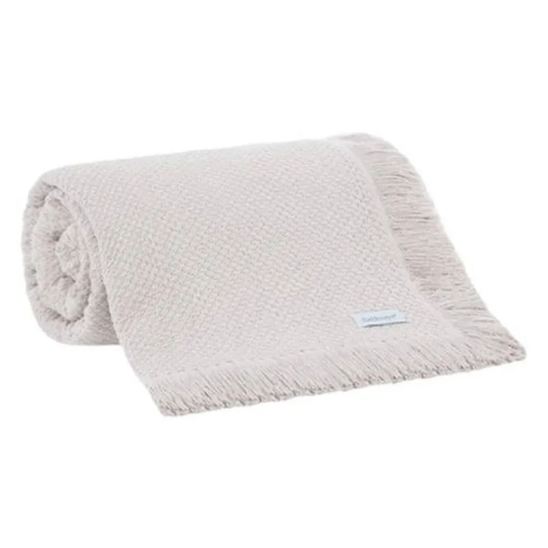 Cobertor Casal Buddemeyer Jacque Com Franja 220x250cm Bege (MP) - BUDDEMEYER