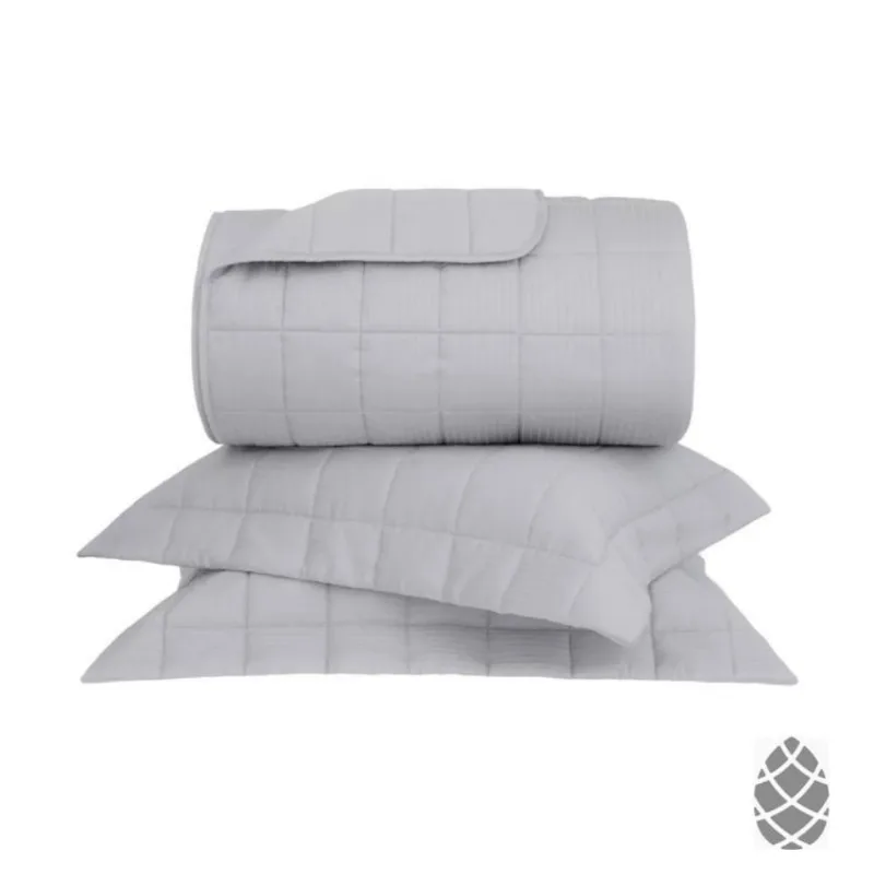Kit Colcha Queen 300 Fios Buddemeyer 03 Peças Damask Stripes