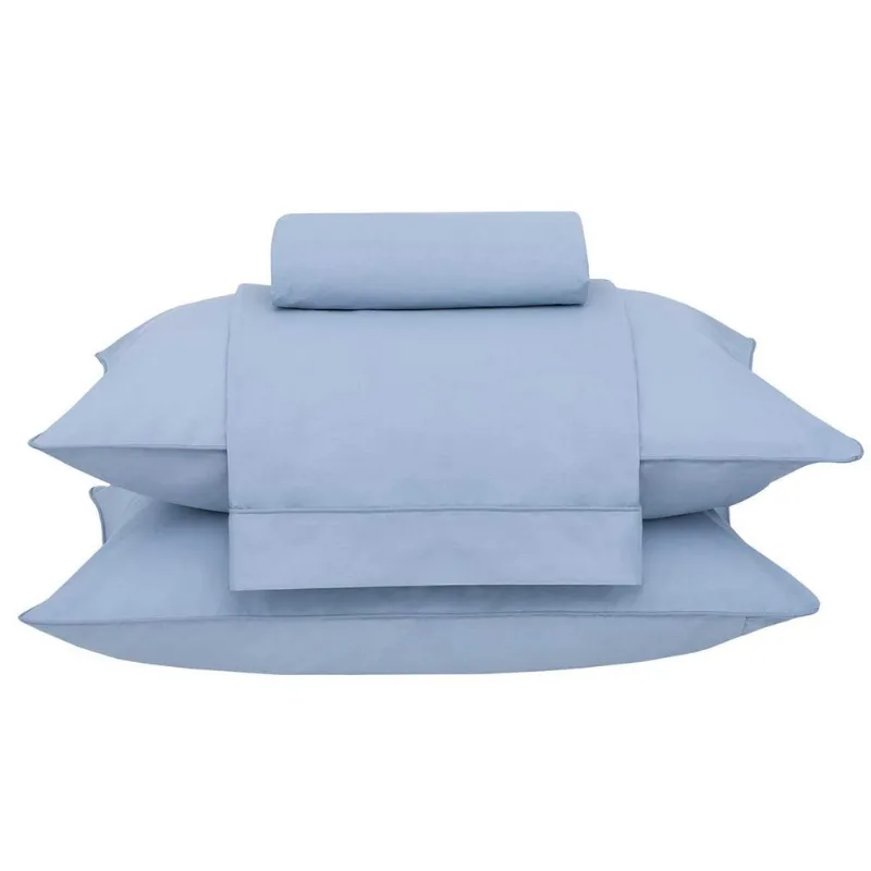 Jogo de Cama King Percal 180 Fios Buddemeyer Basic Percalle 4 Peças Azul