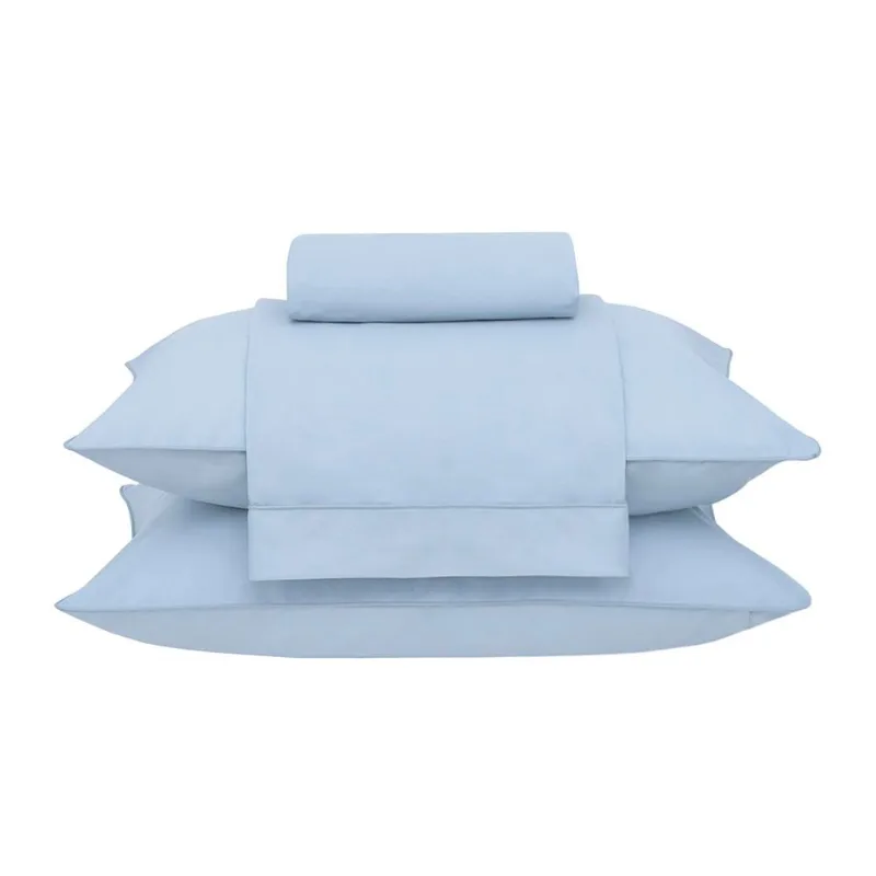 Jogo Cama Queen Basic Percalle Azul 023 180 Fios Buddemeyer
