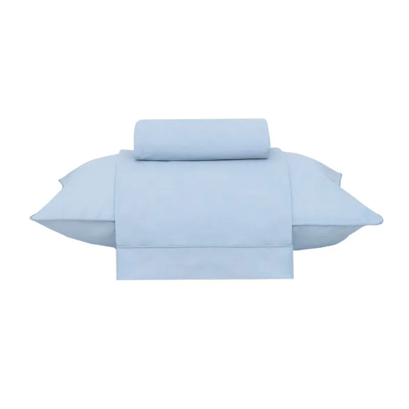 Jogo Cama Solteiro Basic Percalle Azul 023 180 Fios Buddemeyer