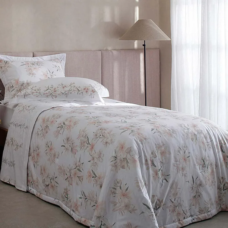 Jogo De Cama Solteiro 180 Fios Orquidário - Buddemeyer Estampado