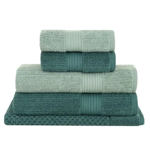 Jogo de Banho 5pcs Fio Penteado Canelado3265/3074 Verde-buddemeyer - Buddemeyer - Banho