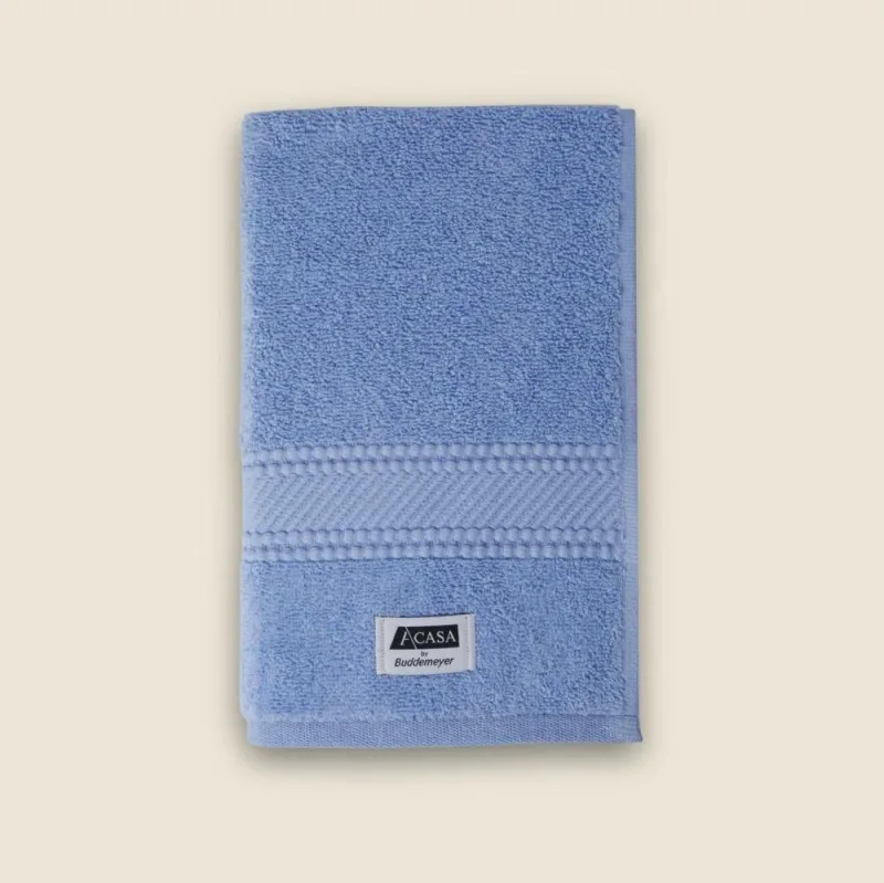 Toalha de Rosto 100% Algodão Amy Azul Sereno 48x80cm A\CASA Soft Touch - A\CASA