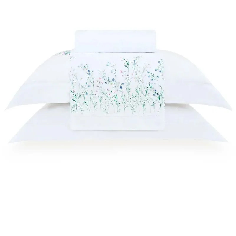 Jogo De Cama Casal 300 Fios Blue Daisy - Buddemeyer Estampado - Buddemeyer