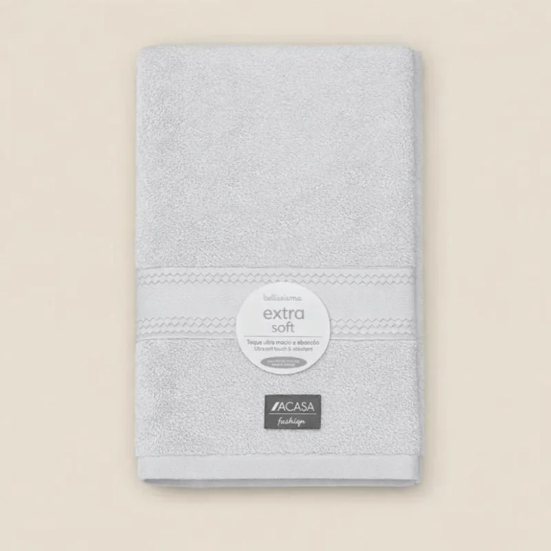 Toalha de Rosto Amy 100% Algodão Cinza 48x80cm A\CASA Soft - A\CASA