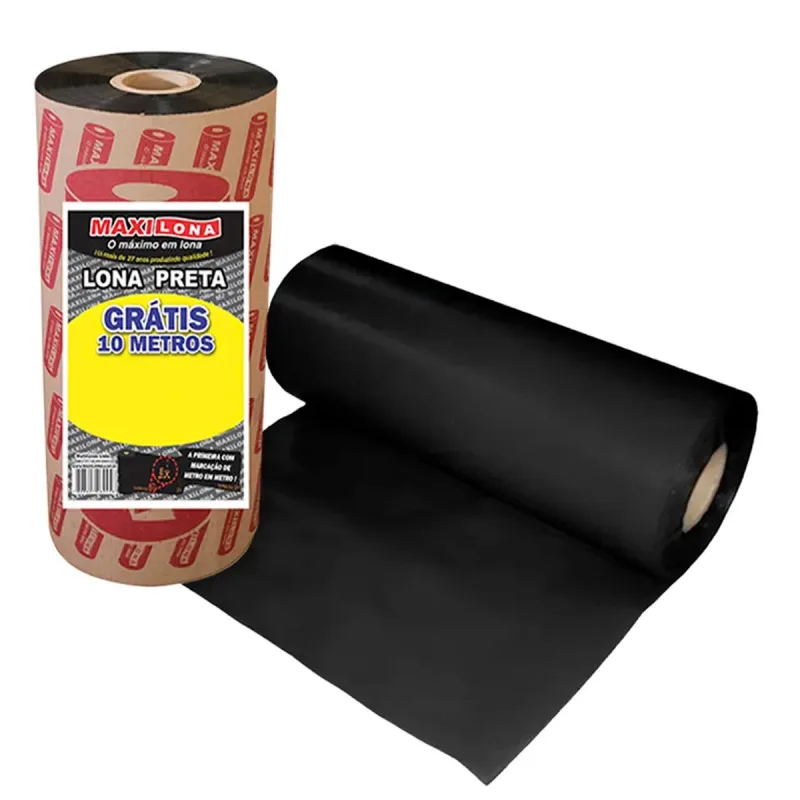 Lona Plástica Preta - 4 x 100 70Mic Ecocicle - Ecocicle - Ferragens
