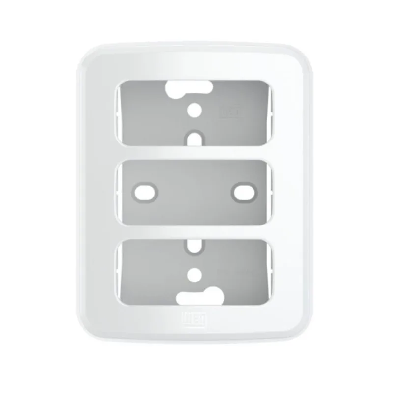 Caixa e Placa Compose de Sobrepor c/ 3 Posições Branco Weg