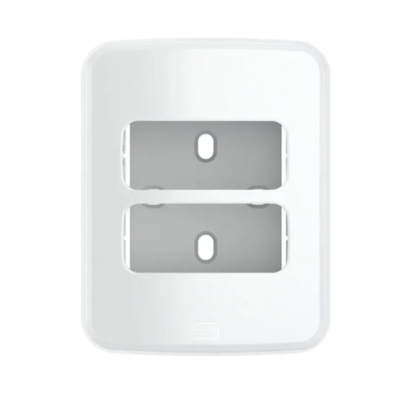 Caixa e Placa Compose de Sobrepor c/ 2 Posições Branco Weg