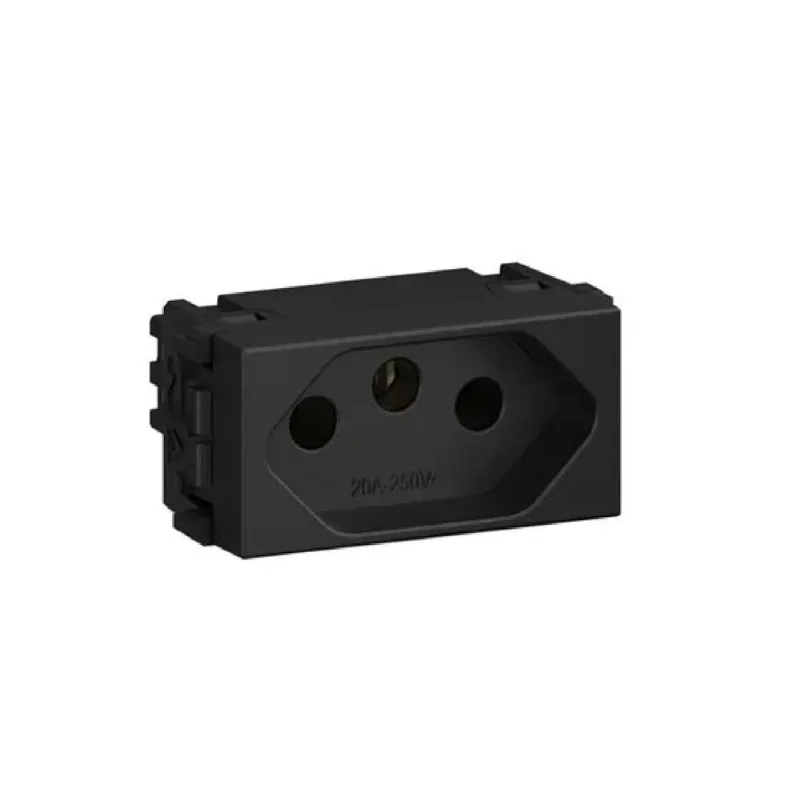 tomada 2p+t refinatto 20a weg preto 250v - 13799424