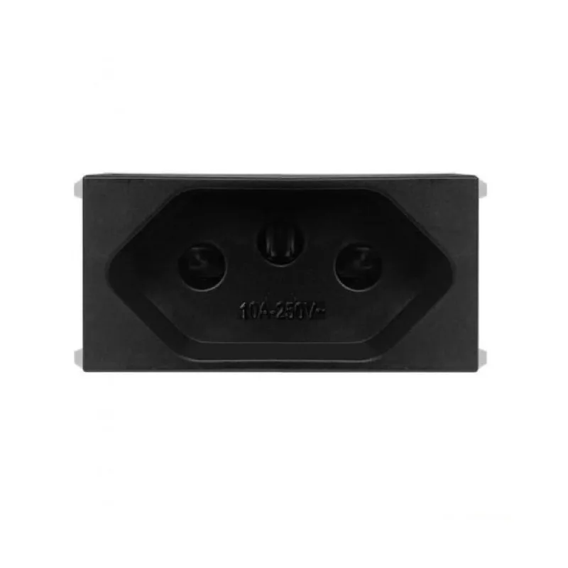 tomada 2p+t refinatto 10a weg preto 250v - 13799421