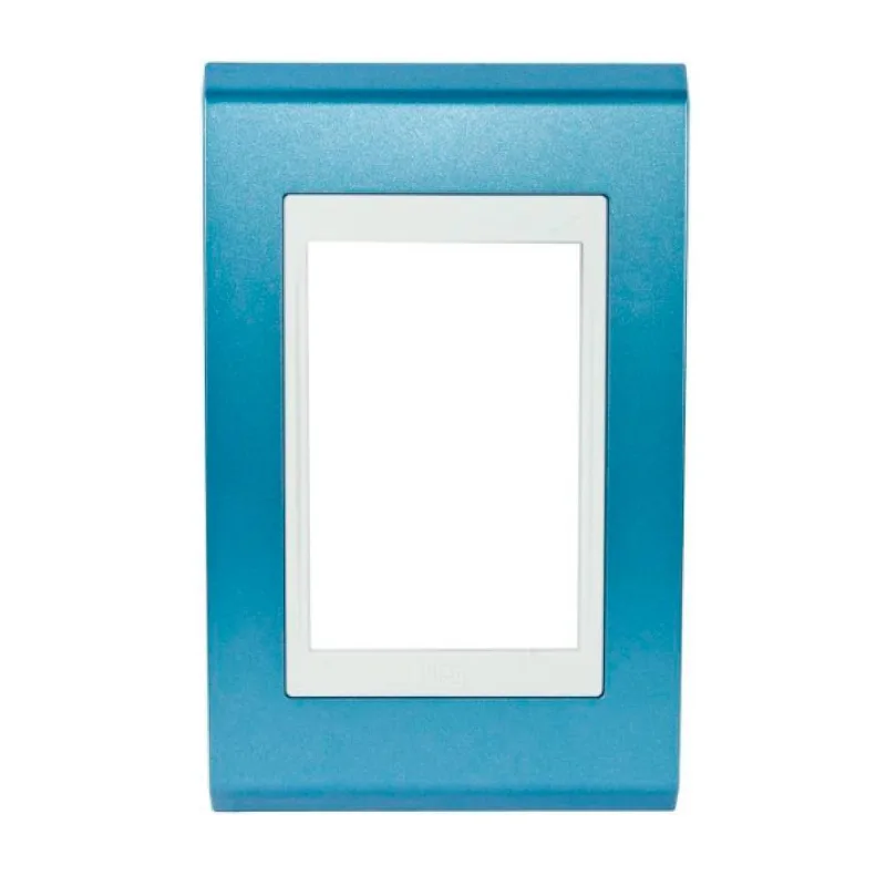 Placa 4x2 sem Suporte Refinatto Concept Weg Acqua e Branco 3 Postos