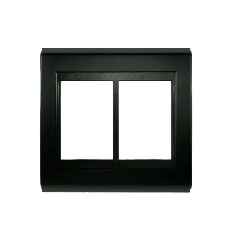 Placa 4x4 com 6 Postos sem Suporte Refinatto Weg Preto Acetinado Peça