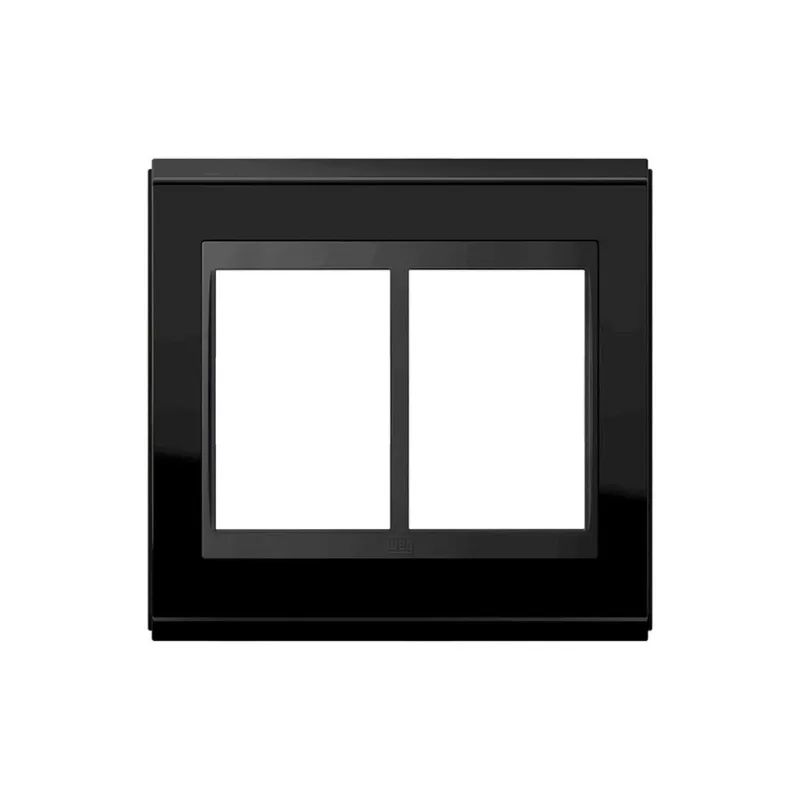 Placa 4x4 com 6 Postos sem Suporte Refinatto Weg Preto Alto Brilho Peça
