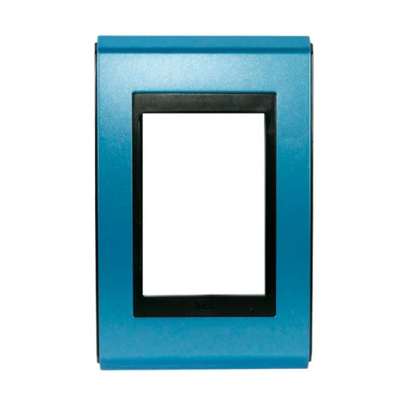 Placa 4x2 sem Suporte Refinatto Concept Weg Acqua e Preto 3 Postos