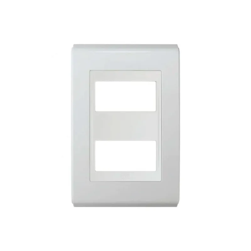 Placa 4x2 com 2 Postos Afastados sem Suporte Refinatto Weg Branco Acetinado Peça