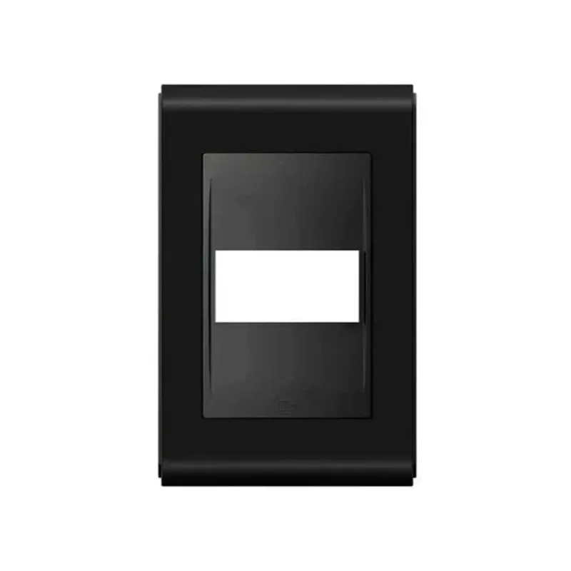 Placa 4x2 com 1 Posto sem Suporte Refinatto Weg Preto Acetinado Peça