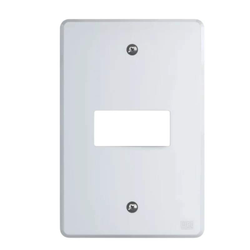 Placa 1 Posto 4x2 sem Suporte Equile Weg Placa 1 Posto 4x2 Branca Equille