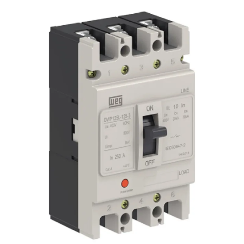 Disjuntor caixa moldada tripolar 125A DWP125L-125-3 Weg