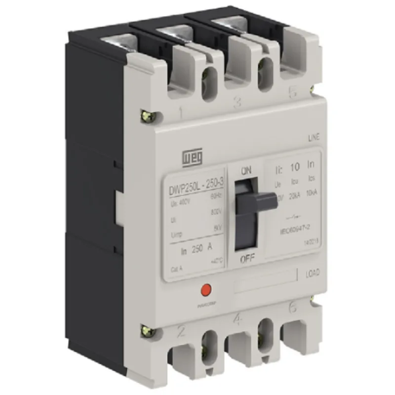 Disjuntor caixa moldada tripolar 200A DWP250L-200-3 Weg