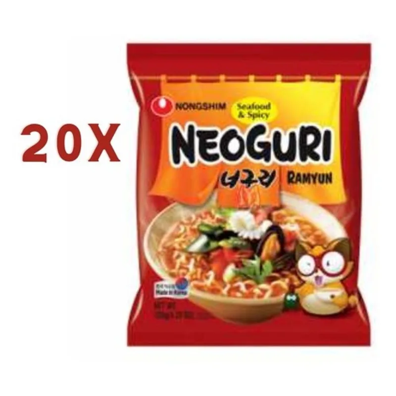 Combo 20 Unidades Lamen Coreano Neoguri Spicy