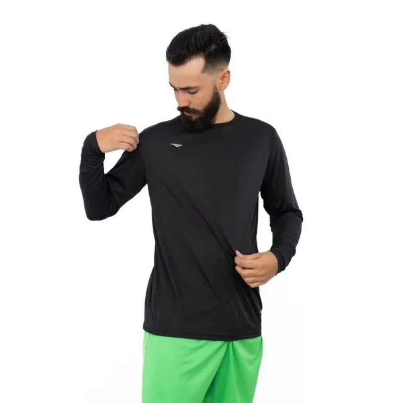 Camiseta Penalty Block Manga Longa Unissex GG / Preto