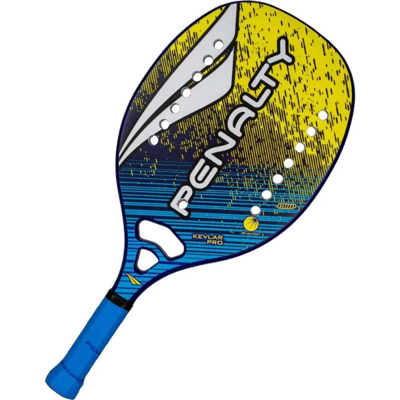 Raquete Kevlar Pro XXII Azul,Amarelo Penalty RAQUETE BEACH TENNIS KEVLAR PRO XXII AZ-AM T-U