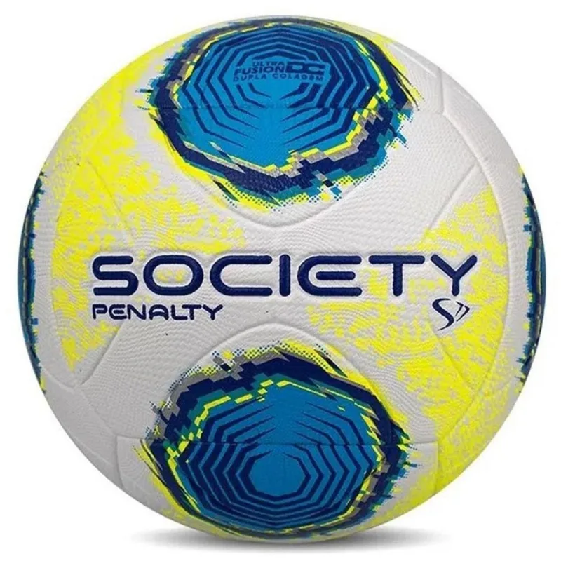 Bola De Futebol Society Penalty S11 R2 XXII - Branco+Azul