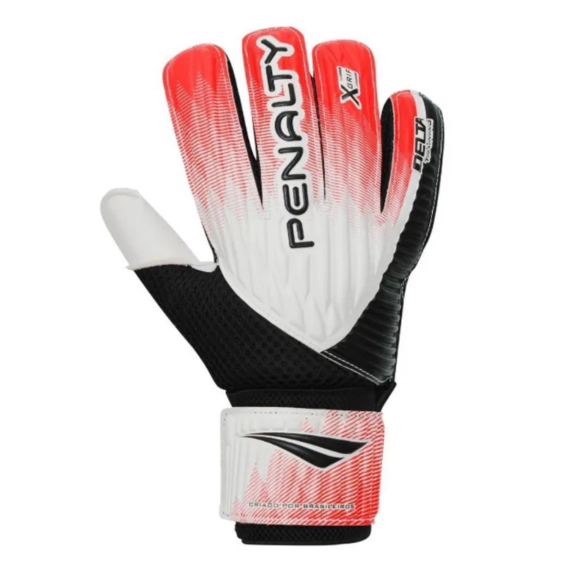 Luva De Goleiro Adulto Delta Training Xxiii Penalty Branco-vermelho-preto Tamanho 09 - Penalty