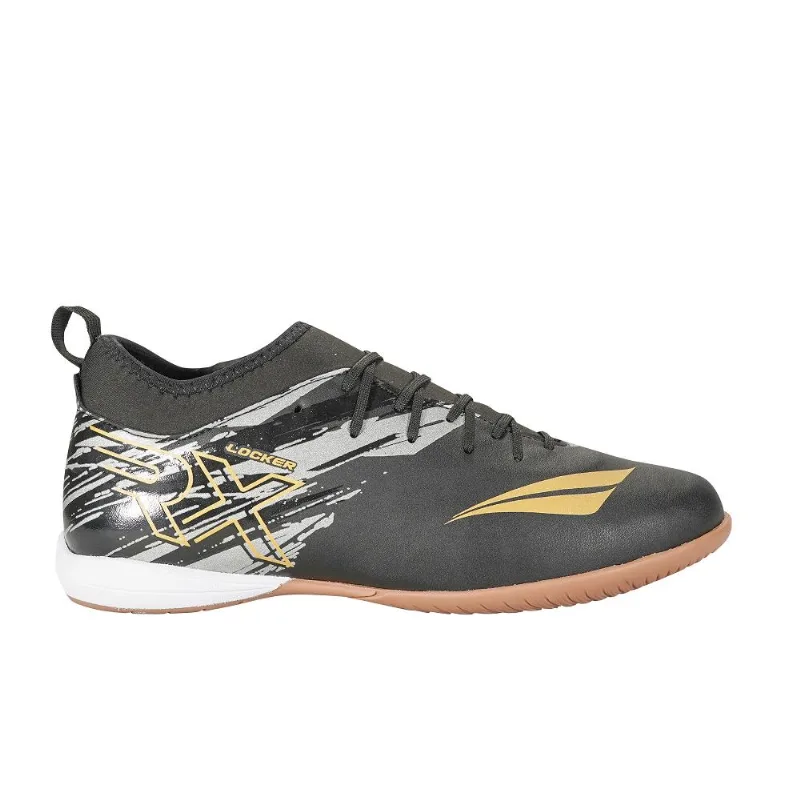Chuteira Penalty Futsal Rx Locker Y-4 Preto/dourado/prata 044
