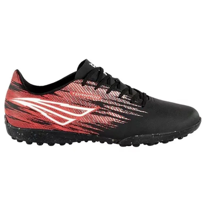 Chuteira Society Penalty Tornado Infantil 30 / Preto e Vermelho
