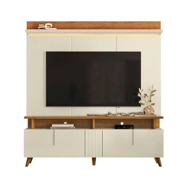 Home Painel Home Petropolis para TV 70 Polegadas 180CM MDF-MDP LED Off White Möbler - möbler - Agro