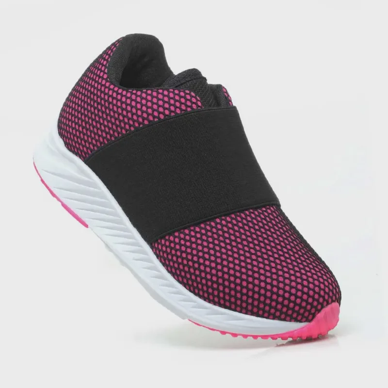 Tênis Infantil Calce Fácil Branco Preto Pink Zeuz 54CX-I