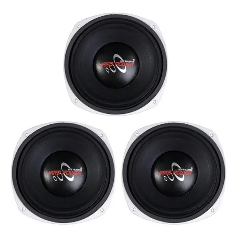 3 alto falantes médio hp 400H 8 polegadas 8 ohms hard power