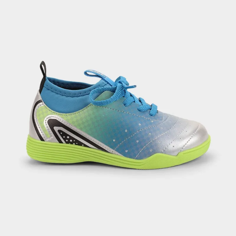 Chuteira Infantil Bibi Hunter Azul com Verde 1285012 27