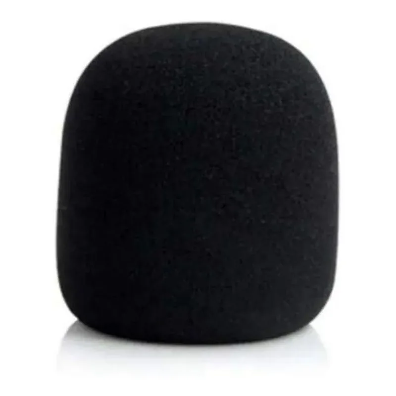 Espuma Preta Protetora Anti Puff Microfones C/fio E S/fio