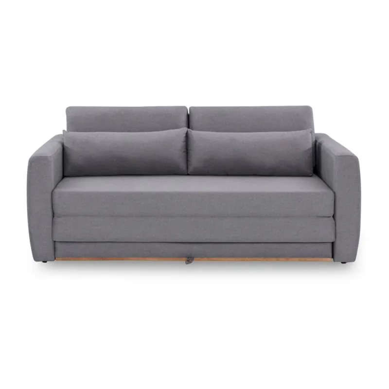 Sofá-cama Aurora Premium Queen, medida 1,58m linho cinza - Não Disponível - Móveis