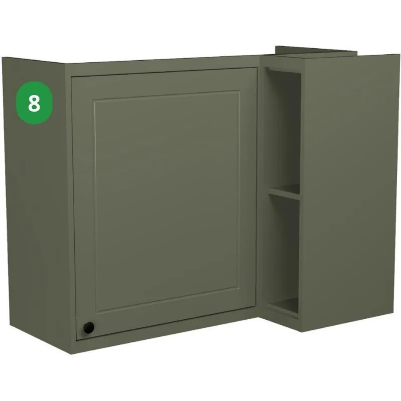 Armário Aéreo de Canto 1 Porta Évora Herval PH3125 Verde 92,5cm