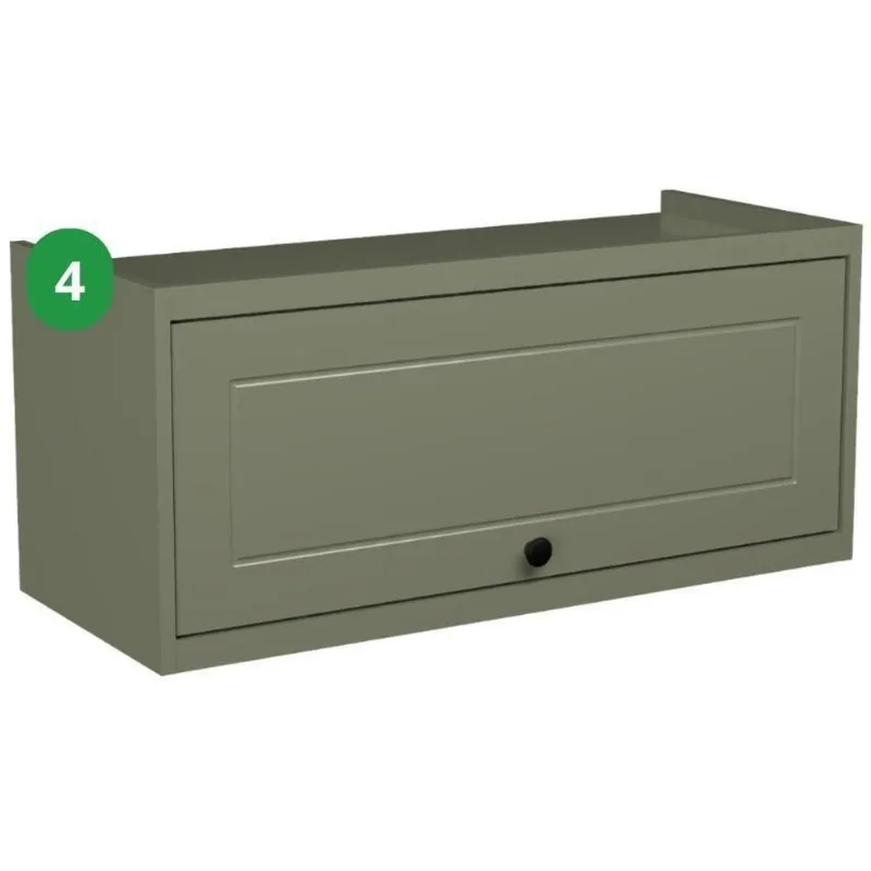 Armário Aéreo 1 Porta Basculante Évora Herval PH3124 Verde 80cm